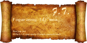 Fogarassy Tímea névjegykártya