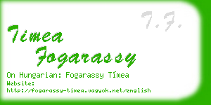 timea fogarassy business card